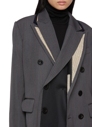  - SACAI - Deconstructed Self Scarf Double Breasted Blazer