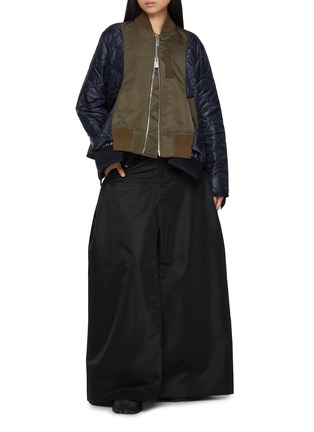 Figure View - Click To Enlarge - SACAI - Hybrid Nylon Quilt Jacket