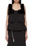 Main View - Click To Enlarge - SACAI - Dungaree Fur Trim Top