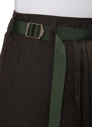  - SACAI - Paisley Print Hybrid Pleated Wool Skirt