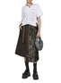 Figure View - Click To Enlarge - SACAI - Paisley Print Hybrid Pleated Wool Skirt