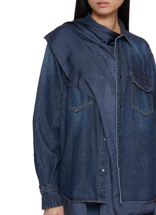  - SACAI - Hybrid Satin Denim Shirt