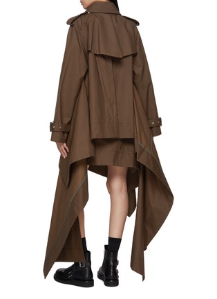 Back View - Click To Enlarge - SACAI - Double Breasted Cotton Gabardine Jacket