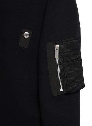  - SACAI - Zippered Sleeve Pocket Sponge Sweat Sweatshirt
