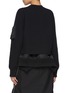 Back View - Click To Enlarge - SACAI - Zippered Sleeve Pocket Sponge Sweat Sweatshirt