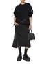 Figure View - Click To Enlarge - SACAI - Zippered Sleeve Pocket Sponge Sweat Sweatshirt