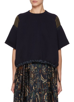 Main View - Click To Enlarge - SACAI - Drawstring Hem Drawstring Top