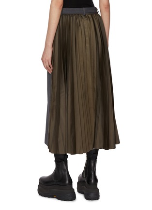 Back View - Click To Enlarge - SACAI - Hybrid A-Line Pleated Skirt