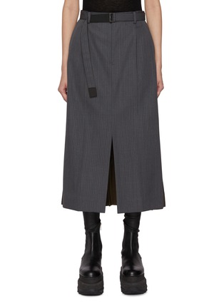 Main View - Click To Enlarge - SACAI - Hybrid A-Line Pleated Skirt
