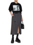Figure View - Click To Enlarge - SACAI - Hybrid A-Line Pleated Skirt