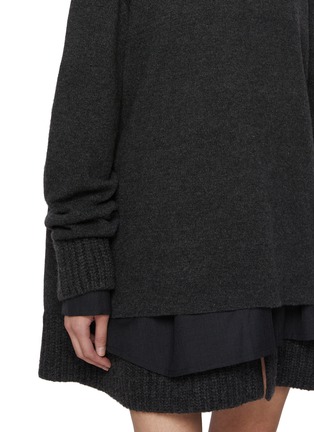  - SACAI - Layered Hybrid Wool Knit Dress