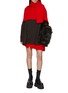 Figure View - Click To Enlarge - SACAI - Layered Hybrid Wool Knit Dress