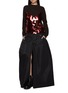 Figure View - Click To Enlarge - SACAI - Sequin Embroidery Wool Knit Top