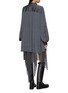 Back View - Click To Enlarge - SACAI - Striped Bishop Sleeve Satin Dress