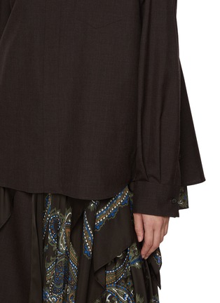  - SACAI - Paisley Scarf Hem Wool Shirt