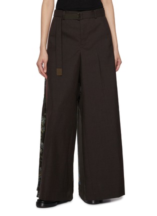 Main View - Click To Enlarge - SACAI - Hybird Suiting Paisley Print Wool Pants