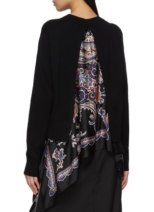 Back View - Click To Enlarge - SACAI - Paisley Hem Wool Top