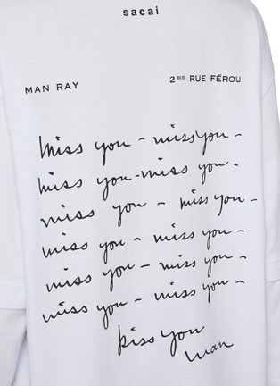  - SACAI - Tears Miss You Printed Long Sleeve Cotton T-Shirt