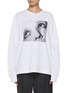 Main View - Click To Enlarge - SACAI - Tears Miss You Printed Long Sleeve Cotton T-Shirt