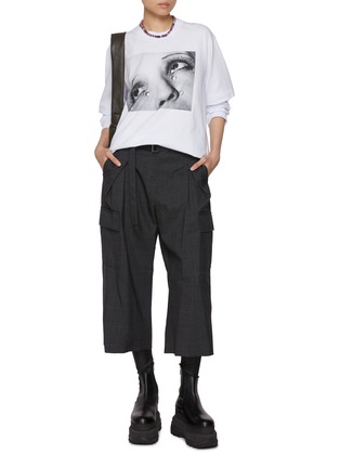 Figure View - Click To Enlarge - SACAI - Tears Miss You Printed Long Sleeve Cotton T-Shirt