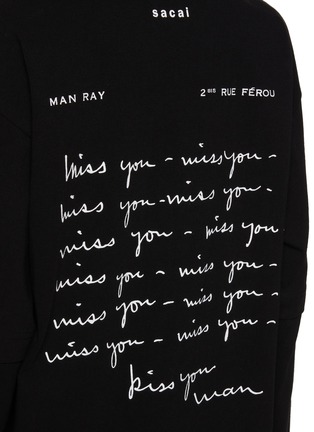  - SACAI - Tears Miss You Printed Long Sleeve Cotton T-Shirt