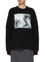 SACAI | Tears Miss You Printed Long Sleeve Cotton T-Shirt | Women