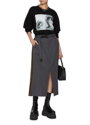 Figure View - Click To Enlarge - SACAI - Tears Miss You Printed Long Sleeve Cotton T-Shirt