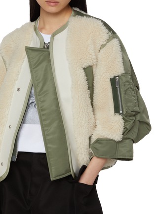  - SACAI - Faux Shearling Blouson Jacket