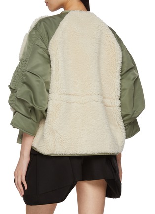 Back View - Click To Enlarge - SACAI - Faux Shearling Blouson Jacket
