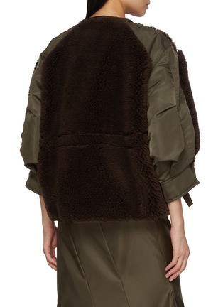 Back View - Click To Enlarge - SACAI - Faux Shearling Blouson Jacket