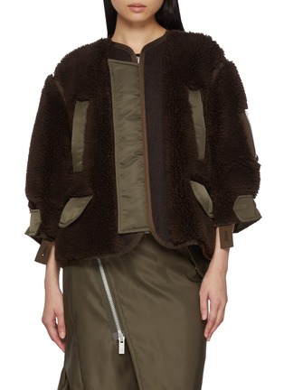 Main View - Click To Enlarge - SACAI - Faux Shearling Blouson Jacket