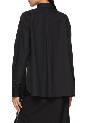 Back View - Click To Enlarge - SACAI - Pleated Zip Sides Shirt