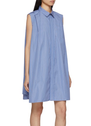 Detail View - Click To Enlarge - SACAI - Hybrid Cotton Knit Shirt Dress