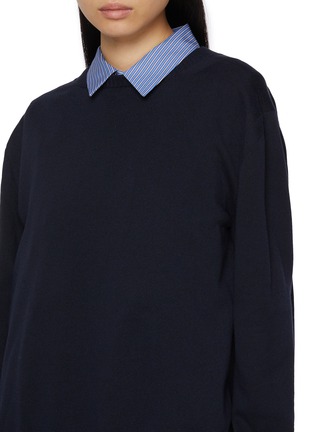  - SACAI - Hybrid Cotton Knit Shirt Dress