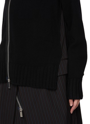  - SACAI - Hybrid Stripe Knit Coat Dress
