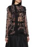 Detail View - Click To Enlarge - SACAI - Paisley Print Scarf Draped Blouse