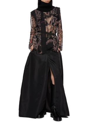 Figure View - Click To Enlarge - SACAI - Paisley Print Scarf Draped Blouse