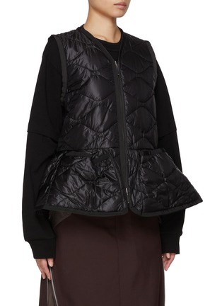 Detail View - Click To Enlarge - SACAI - Puffer Insert Leather Blouson Jacket