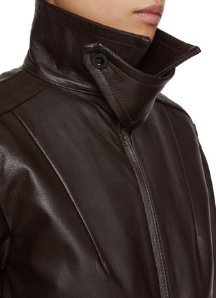 Detail View - Click To Enlarge - SACAI - Puffer Insert Leather Blouson Jacket