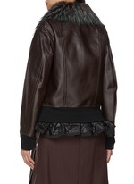SACAI | Puffer Insert Leather Blouson Jacket | Women | Lane