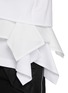  - SACAI - Hybird Poplin Cotton Jersey Tiered T-Shirt