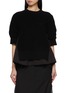Main View - Click To Enlarge - SACAI - Hybrid Pinstripe Back Knit Top
