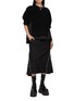 Figure View - Click To Enlarge - SACAI - Hybrid Pinstripe Back Knit Top