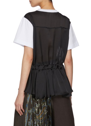Back View - Click To Enlarge - SACAI - Hybrid Miss You Cotton T-Shirt