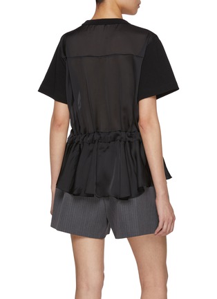 Back View - Click To Enlarge - SACAI - Hybrid Miss You Cotton T-Shirt