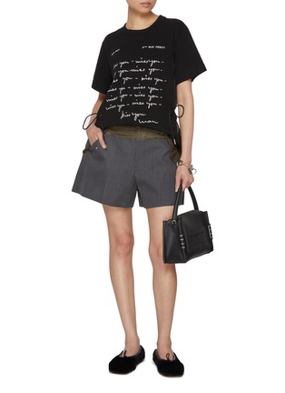 Figure View - Click To Enlarge - SACAI - Hybrid Miss You Cotton T-Shirt