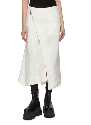 Main View - Click To Enlarge - SACAI - Front Zip Mermaid Midi Skirt