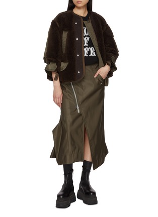 Figure View - Click To Enlarge - SACAI - Front Zip Mermaid Midi Skirt