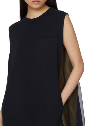  - SACAI - Chiffon Back Cotton Mini Dress