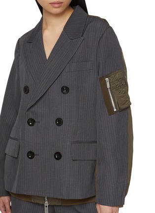  - SACAI - Hybrid Double Breasted Bomber Jacket Blazer